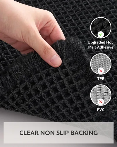 Miniatura 3 de tchdio Tapete de baño con borlas, súper absorbente, antideslizante, ultrasuave, lavable a máquina, con borlas, para el suelo del baño, junto a