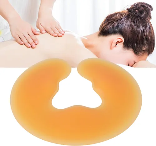 Miniatura 4 de Dioche Cojín facial de silicona para mesa de masaje, almohadilla facial de gel, almohada suave para relajarse, almohadilla de silicona para spa