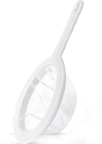 ZeeDa Colador de malla ultrafina de nailon para alimentos, colador de malla de plástico para filtrar jugo de leche de soja (malla 120), color blanco