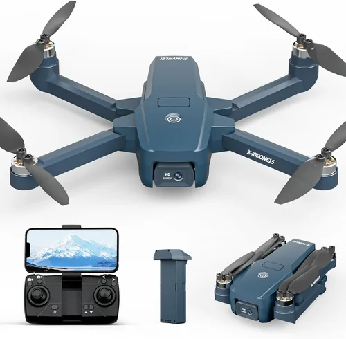 Miniatura 8 de Drone con cámara para adultos y principiantes, dron de 5 GHz con lente ajustable eléctricamente de 90°, control de gestos, vuelo de trayectoria