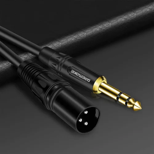 Miniatura 4 de Cable de micrófono estéreo TRS macho a XLR macho de 3 pies y 0.250 in y 1/4 de pulgada chapado en oro, cable equilibrado de 1/4 pulgadas macho a XLR