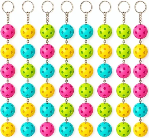 Miniatura 11 de Juego de llaveros de pickleball 8/16/24/48 - Regalos únicos divertidos para mujeres, hombres y amantes - Accesorios de equipo a granel