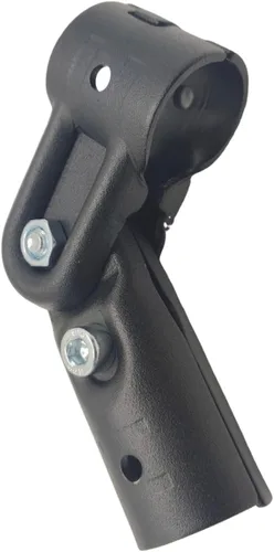 Miniatura 4 de 4 abrazaderas negras ajustables de 2 vías, aptas para tubos de acero de 1 pulgada (1.000 in) de diámetro exterior, abrazaderas de valla de eslabones