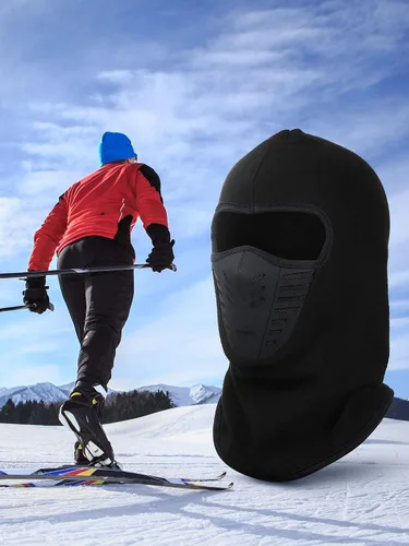 Miniatura 2 de 2 piezas de pasamontañas máscara de esquí resistente al viento máscara de motocicleta deportes de cara completa Headwear