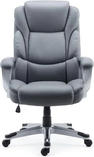 Miniatura 9 de Staples Mcallum Silla ergonómica de oficina ejecutiva y gerente, silla giratoria de escritorio con ruedas, altura ajustable, cuero regenerado
