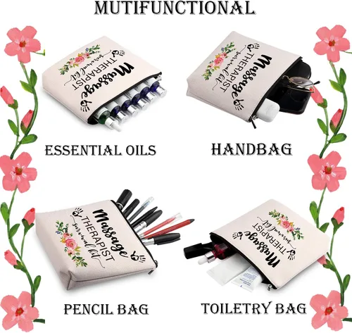 Miniatura 4 de WCGXKO Kit de supervivencia para terapeuta de masaje, bolsa de maquillaje y regalo de graduación, Varios colores, Masajista