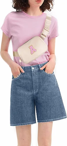 Miniatura 2 de Riñonera para niñas y mujeres, cangurera personalizada, Crema, 5,5 pulg., A