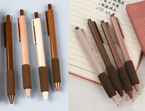 Miniatura 4 de 8 bolígrafos retráctiles estéticos de gel, bolígrafos de escritura de tinta con punta fina suave de 0.020 in, bolígrafos de impresión novedosos