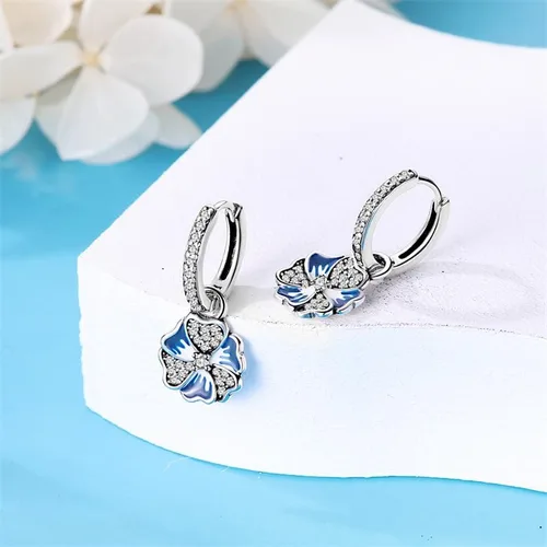 Miniatura 5 de Aretes de plata de ley S925 para mujer, aretes de aro Huggie
