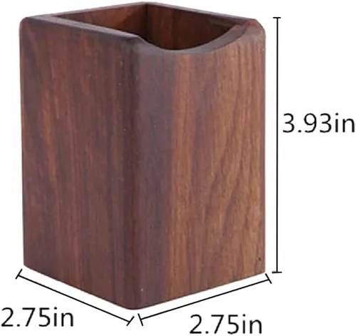 Miniatura 3 de Armiya Organizador de bolígrafos de madera para escritorio, oficina, organizador de madera natural, caja de almacenamiento, suministros