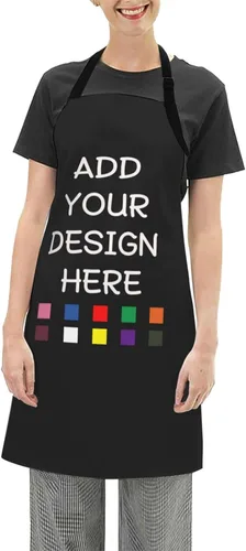 Miniatura 7 de Delantal personalizado para mujer, delantal con logotipo personalizado con foto, texto personalizado para cocina, impermeable, delantal de cocina