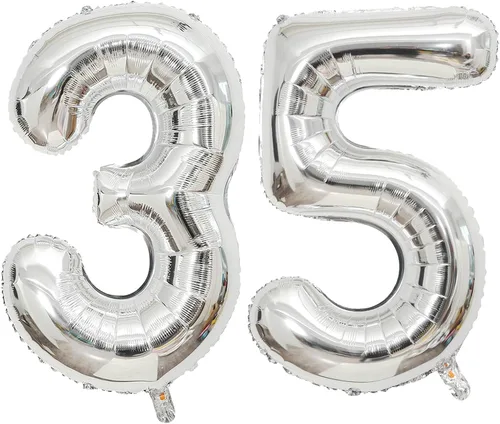 Miniatura 8 de Globo grande de 40 pulgadas con letras del número 6, letras del alfabeto, Mylar de aluminio, globos de helio con números grandes para cumpleaños