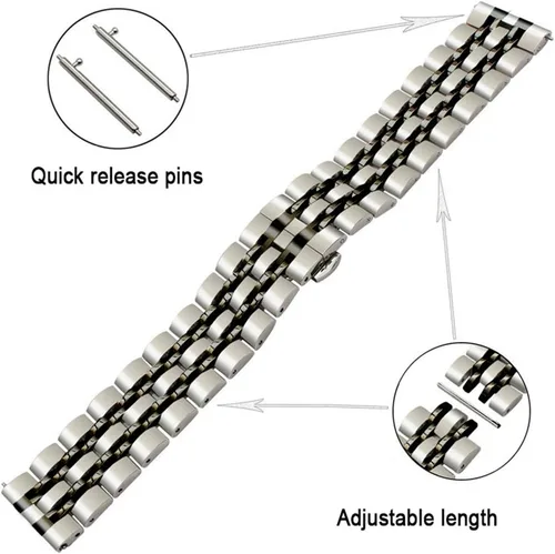 Miniatura 7 de Correa compatible con Galaxy Watch de 1.812 pulgadas / Galaxy 3 de 1.772 pulgadas, 0.872 pulgadas, correa de repuesto de metal de acero inoxidable