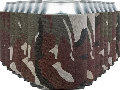 Miniatura 35 de Fundas enfriadoras de latas de cerveza en blanco (paquete de 14) fundas enfriadoras de latas de cerveza con aislamiento suave - Fundas negras lisas