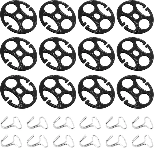 Juego de 24 fundas de asiento de automóvil, ganchos de metal con placa de ciruela, 12 fundas de plástico para asientos de automóvil y 12 ganchos de