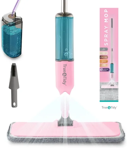 Trapeador de pulverización resistente para limpieza de pisos, botella de agua recargable, utiliza cualquier solución de limpieza, almohadillas