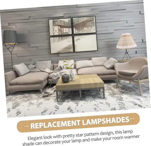 Miniatura 2 de LIFKOME Pantalla tejida para lámparas de pie de mesa, cubierta de luz de tejido retro, pantalla decorativa para sala de estar, dormitorio, estudio