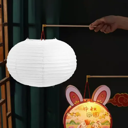 Miniatura 6 de DOITOOL Faroles redondos de papel blanco de 12 pulgadas, decorativos chinos/japoneses colgantes redondos, lámpara japonesa para boda, aniversario