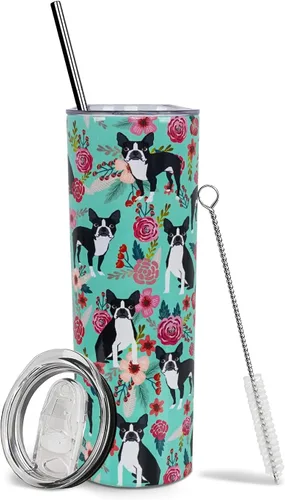 Miniatura 17 de Dachshund - Vaso de viaje aislado de acero inoxidable de 20 onzas con asa y pajilla, regalo para mujer, para el Día de la Madre, a prueba de fugas
