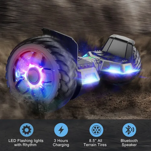 Miniatura 6 de Accesorio de Asiento para Patinete, Patinete con Go Kart para Niños, Niñas, Adultos, con Luces LED Coloridas, Bluetooth