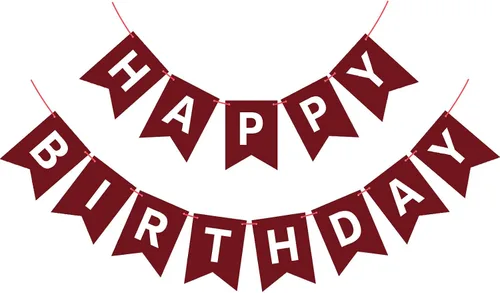 Miniatura 8 de Pancarta Negra de Feliz Cumpleaños Letrero Banderín Guirnalda de Feliz Cumpleaños para Niños Niña Mujer Cumpleaños Decoraciones de Fiesta de Té