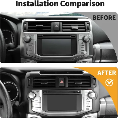 Miniatura 2 de Voodonala Para 4Runner ABS Control Central Navigation Dashboard Instrumento Fascia Panel Cubierta Trim para 2010-2019 Toyota 4Runner Accesorios