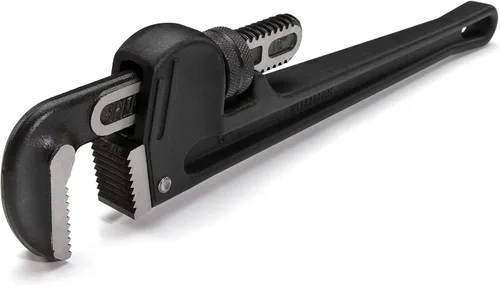 Steelman 60876 Llave de tubo de mango recto de aluminio fundido de 18 pulgadas Negro; plata