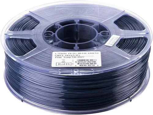 Miniatura 4 de eSUN 3D 1.75mm PETG, filamento semitransparente gris 1 kg (2.2 lb), filamento PETG para impresora 3D, precisión dimensional +/- 0.03 mm, 1.75mm