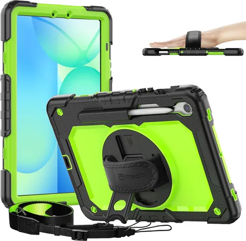 Miniatura 14 de Timecity - Funda protectora resistente para Samsung Galaxy Tab S10 Lite, S10 FE, S9 FE 5G, S9, 10.9 y 11 pulgadas, con protector de pantalla, Negro