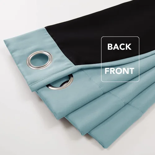Miniatura 161 de Deconovo Cortinas opacas 100% con forro negro, cortinas con ojales aisladas térmicamente que reducen el ruido, doble capa para oscurecer