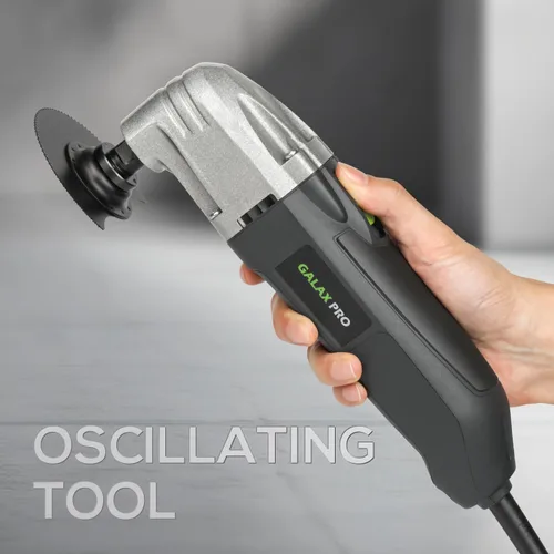 Miniatura 5 de GALAX PRO Multiherramienta oscilante 22000 OPM 2.0A, ángulo oscilante de 3 grados con 3 hojas de sierra, 1 placa de lijado de hoja semicírcula, 6