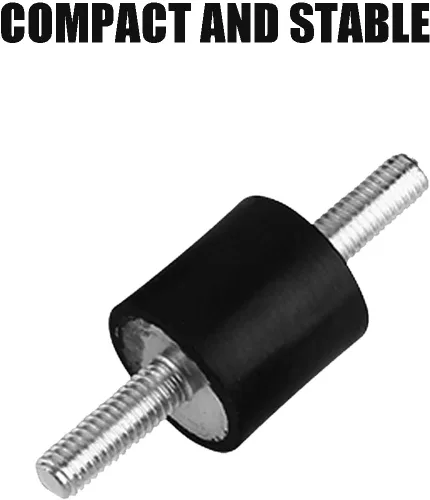 Miniatura 3 de Soportes de goma M4 amortiguadores antivibración Silentblock bobinas para coche y barco, paquete de 4 (M4 0.394 x 0.394 in)