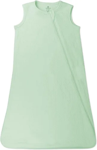 Miniatura 10 de HonestBaby Manta de vestir de algodón orgánico acolchada, gris claro jaspeado, grande
