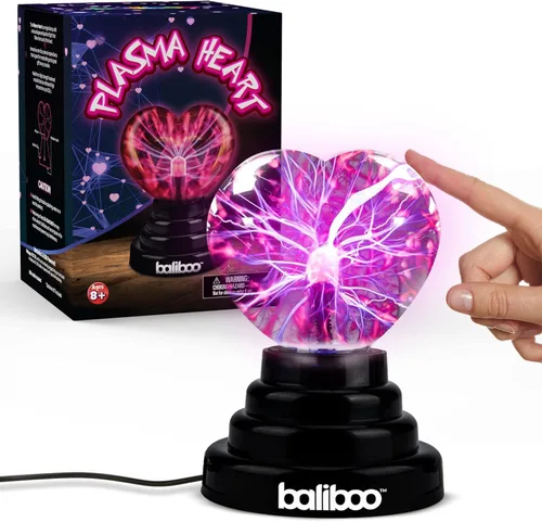 Miniatura 10 de BALIBOO Lámpara de bola de plasma mini de 7,6 cm – Globo de rayos activado por toque – Lámpara de globo de plasma USB y a pilas – Bola