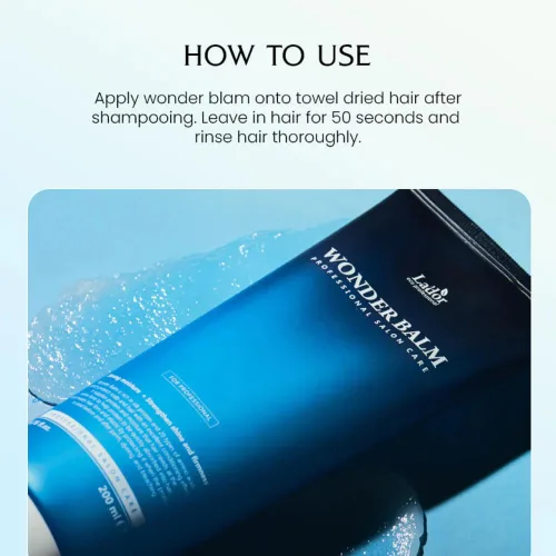Miniatura 3 de LA'DOR Wonder Balm 6.8 fl oz Tratamiento Capilar Acondicionador Hidratante Proteína Seda Nutre Intensamente los Rizos con Sustancias Irreemplazables
