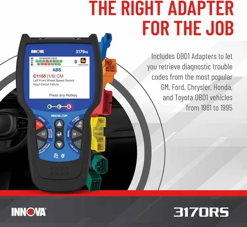Miniatura 5 de INNOVA 3170RS Escáner OBD1 y OBD2, Herramienta de Escaneado de Sangrado ABS, Diagnóstico OBD2, Servicio de Calibrador, Vida de la Pastilla de Freno