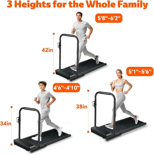 Miniatura 7 de Walking Pad Handle Bar Only, Suitable for Walking Pad up to 19.7" Wide, Adjustable Treadmill Handlebar Height from 34" to 42", Tall People Friendly