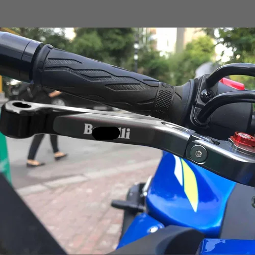 Miniatura 4 de NIKKHO Palanca de embrague de freno TRK502 motocicleta CNC ajustable extensible manillar palanca de embrague de freno plegable para Be&Nelli Jinpeng