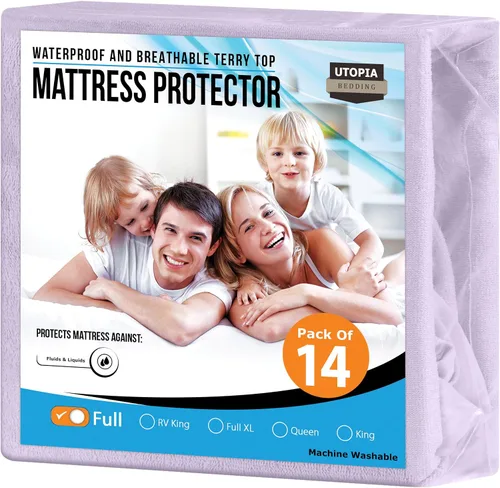 Miniatura 23 de Utopia Bedding – Protector impermeable de colchón tamaño individual, funda de colchón de terry premium de 200 GSM, transpirable, estilo ajustado