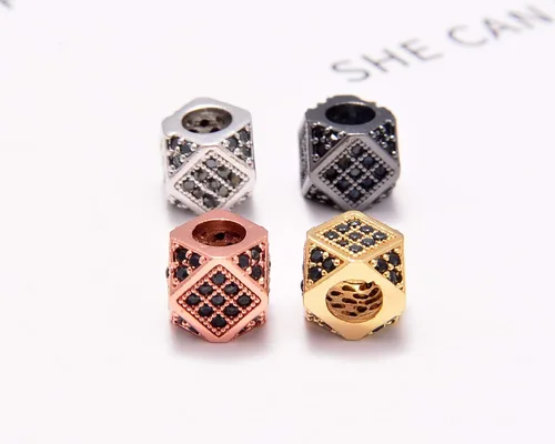 Miniatura 6 de AD Beads Pulsera de cuentas de zircón con tachuelas de strass