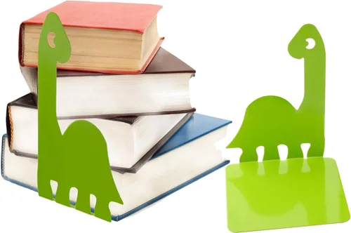 Artkingdome Sujetalibros de dinosaurio, libros de extremos de habitación, soporte para escritorio, escuela liberaria, sujetalibros decorativos para