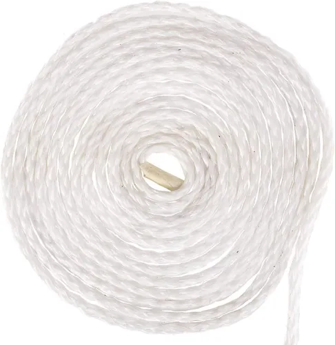 Miniatura 2 de Cuerda de polipropileno trenza hueca (1/2 pulgada, 50 pies, blanco) - Cuerda de barrera - Marcación de senderos, control de multitudes, campos