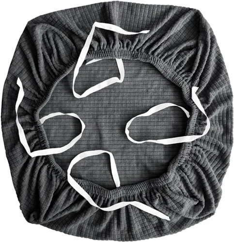Miniatura 9 de Sunnyway Funda elástica para asiento de silla de oficina, funda elástica para silla con correas de amarre, funda para silla de comedor, lavable a