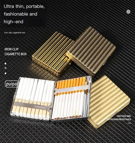 Miniatura 2 de Caja de cigarrillos para regular, puede contener 20 cigarrillos -3.346 in Metal Vintage cajas, soportes portátiles (B)