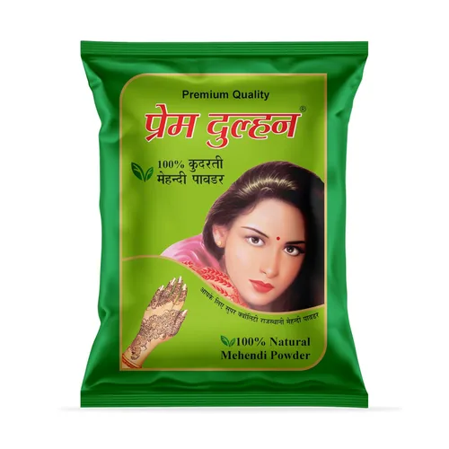 Prem Dulhan Polvo natural de henna mehendi de 35.27 onzas (2.2 lbs) – Coloración orgánica del cabello sin químicos y acondicionamiento profundo para