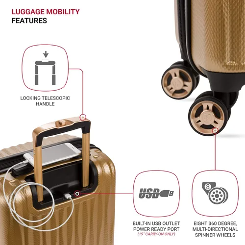 Miniatura 2 de SWISSGEAR 7272 - Maleta rígida y expandible con ruedas giratorias