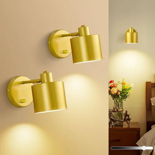 Miniatura 11 de LIGHTESS Aplique de pared con interruptor, apliques de pared de granja con atenuador de encendido y apagado, luces de pared industriales negras
