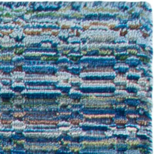 Miniatura 7 de SAFAVIEH Himalaya Collection - Alfombra decorativa, 2 x 3 pies, azul y multicolor, lana hecha a mano, ideal para zonas de alto tráfico en entrada