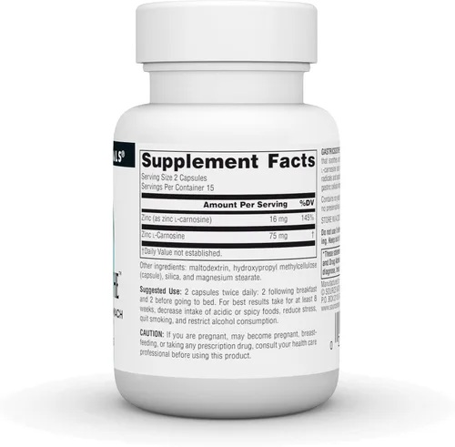 Miniatura 2 de Source Naturals GastricSoothe Zinc L-Carnosine* - 30 cápsulas vegetarianas