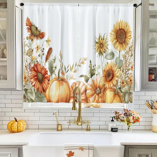 Miniatura 10 de Cortina de eucalipto negro y gris, cenefa para tratamiento de ventana, estilo bohemio, rústico, floral, bolsillo para barra, cortinas de ventana